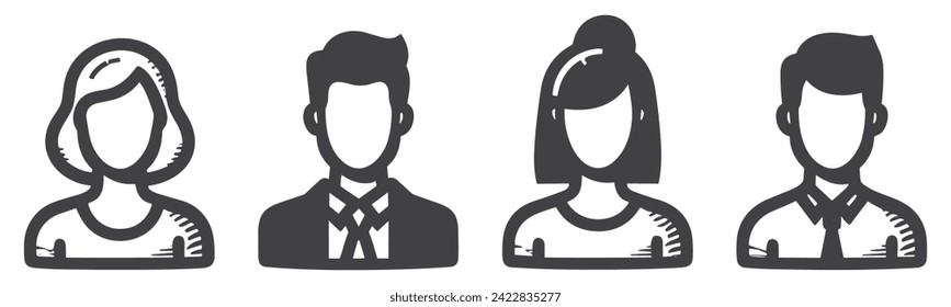 people icon set. person icon vector. User Icon vector.