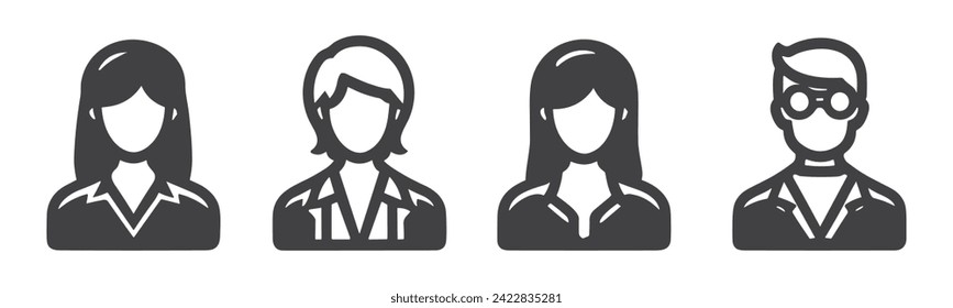 people icon set. person icon vector. User Icon vector.