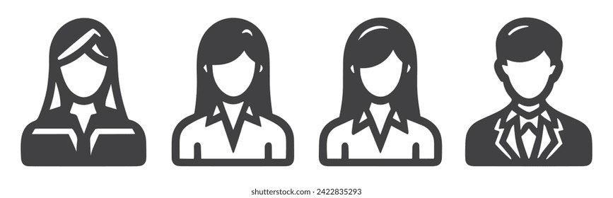 people icon set. person icon vector. User Icon vector.