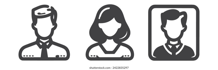people icon set. person icon vector. User Icon vector.