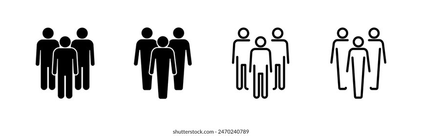 People icon set. person icon vector. User Icon vector. team symbols