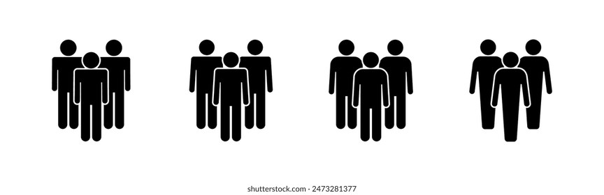 People icon set. person icon vector. User Icon vector. team symbols