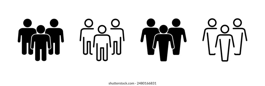 People icon set. person icon vector. User Icon vector. team symbols