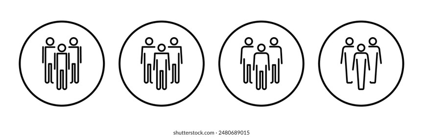People icon set. person icon vector. User Icon vector. team symbols