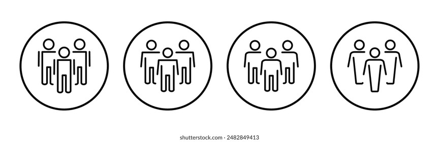 People icon set. person icon vector. User Icon vector. team symbols