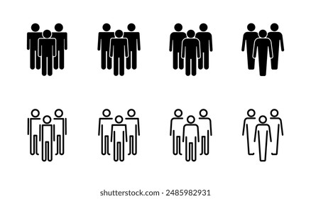 People icon set. person icon vector. User Icon vector. team symbols