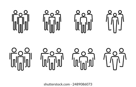 People icon set. person icon vector. User Icon vector. team symbols