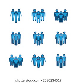 People icon set. person icon vector. User Icon vector. team symbols