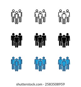People icon set. person icon vector. User Icon vector. team symbols