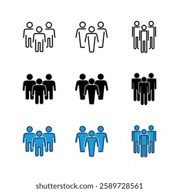 People icon set. person icon vector. User Icon vector. team symbols