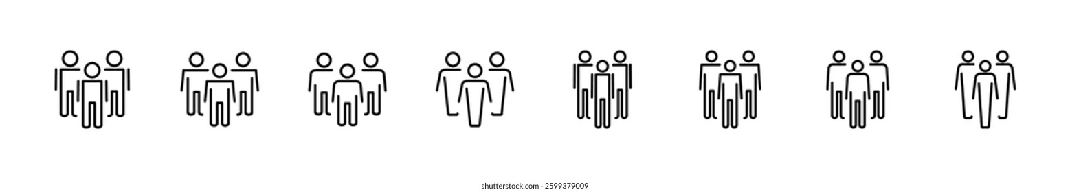 People icon set. person icon vector. User Icon vector. team symbols