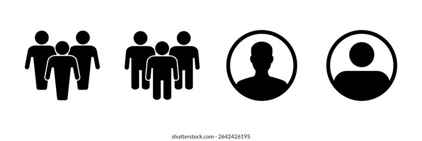 People icon set. person icon vector. User Icon vector. team symbols