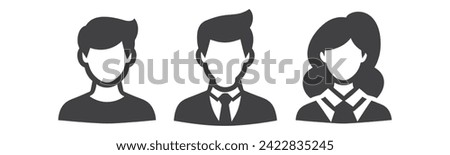 people icon set. person icon vector. User Icon vector.