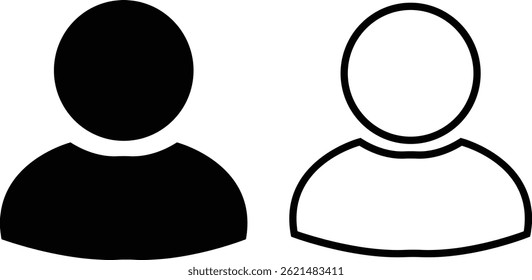 People icon set in trendy black flat, outline styles. User profile. Persons symbol for infographics, website design, logo, app, ui isolated on transparent background. Group, team vectors illustration.