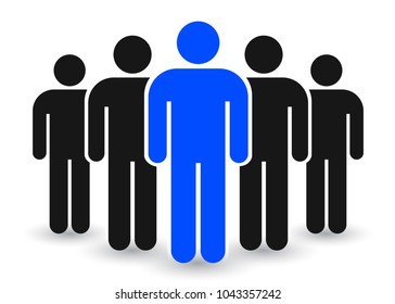 People icon set in trendy flat style. Persons symbol infographics website design, logo, app, UI isolated on white background – vector