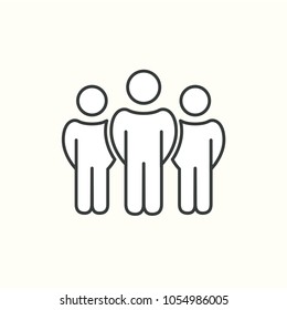 People Icon set in trendy flat style isolated on light background. Crowd signs. Person symbol for your infographics web site design, logo, app, UI. Vector illustration, EPS10.
