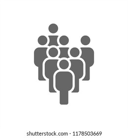 People Icon set in trendy flat style isolated on background. Crowd signs. Persons symbol for your infographics web site design, logo, app, UI. Vector illustration, EPS10.
