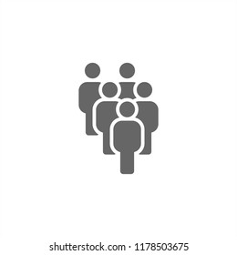 People Icon set in trendy flat style isolated on background. Crowd signs. Persons symbol for your infographics web site design, logo, app, UI. Vector illustration, EPS10.
