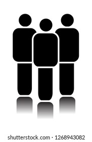People Icon set in trendy flat style isolated on background.Vector illustration