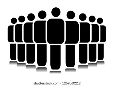 People Icon set in trendy flat style isolated on background.Vector illustration,Vector icon a group of people  