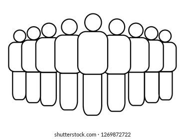 People Icon set in trendy flat style isolated on background.Vector illustration,Vector icon a group of people- Vector