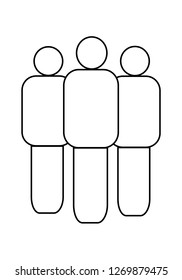 People Icon set in trendy flat style isolated on background.Vector illustration,Vector icon a group of people- Vector