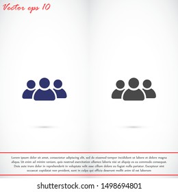 People Icon set in trendy flat style isolated on light background with shadow.People Icon. Persons symbol for your infographics web site design People IconVector illustration People Icon