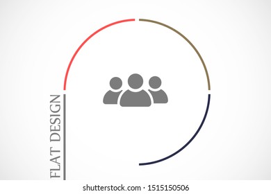 People Icon set in trendy flat style isolated on light background with shadow.People Icon. Persons symbol for your infographics web site design People IconVector illustration People Icon