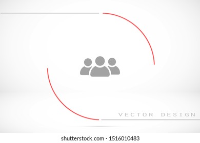People Icon set in trendy flat style isolated on light background with shadow.People Icon. Persons symbol for your infographics web site design People IconVector illustration People Icon