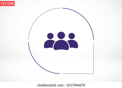 People Icon set in trendy flat style isolated on light background with shadow.People Icon. Persons symbol for your infographics web site design People IconVector illustration People Icon