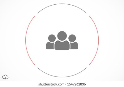 People Icon set in trendy flat style isolated on light background with shadow.People Icon. Persons symbol for your infographics web site design People IconVector illustration People Icon