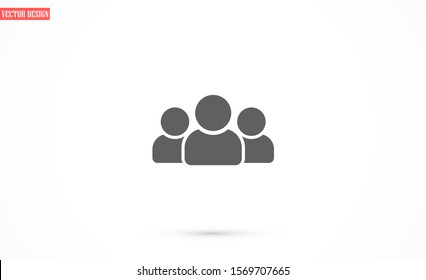 People Icon set in trendy flat style isolated on light background with shadow.People Icon. Persons symbol for your infographics web site design People IconVector illustration People Icon