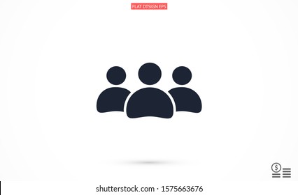 People Icon set in trendy flat style isolated on light background with shadow.People Icon. Persons symbol for your infographics web site design People IconVector illustration People Icon