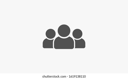 People Icon set in trendy flat style isolated on light background with shadow.People Icon. Persons symbol for your infographics web site design People IconVector illustration People Icon