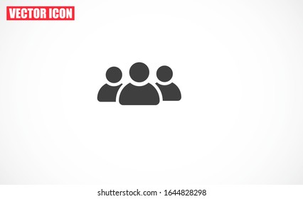 People Icon set in trendy flat style isolated on light background with shadow.People Icon. Persons symbol for your infographics web site design People IconVector illustration People Icon