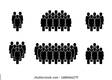 People icon set in trendy flat style. isolated on white background