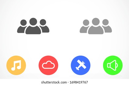 Icono de la gente en estilo plano de moda aislado en fondo de luz con sombra.Icono de la gente. Símbolo de persona para el diseño de su sitio web de infografía IconoIconoIcono de persona