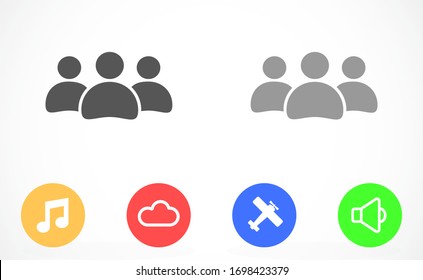 Icono de la gente en estilo plano de moda aislado en fondo de luz con sombra.Icono de la gente. Símbolo de persona para el diseño de su sitio web de infografía IconoIconoIcono de persona