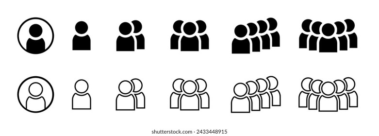 Icono de la gente en estilo plano de moda. Gente, símbolo de cuenta.