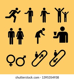 People icon set using for infographics. - vector