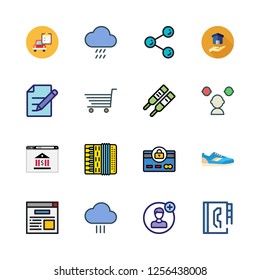 people icon set. vector set about real estate, car repair, agenda and credit card icons set.