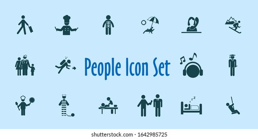 People Icon Set.
Vector Illustration.