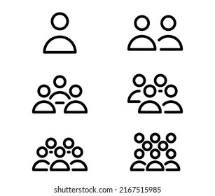 People Icon Set Vector Illustration One Stock Vector (Royalty Free ...