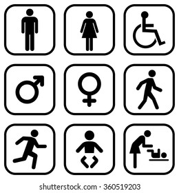 People icon set. Vector illustration