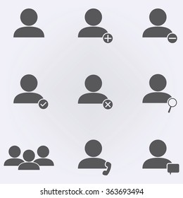 People icon set . Vector illustration