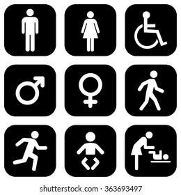 People icon set. Vector illustration