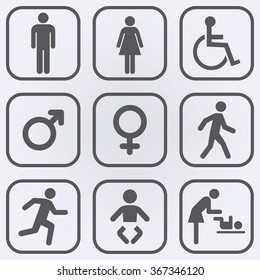 People icon set. Vector illustration