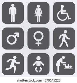 People icon set. Vector illustration
