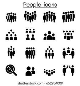 People Icon Set Vector Illustration