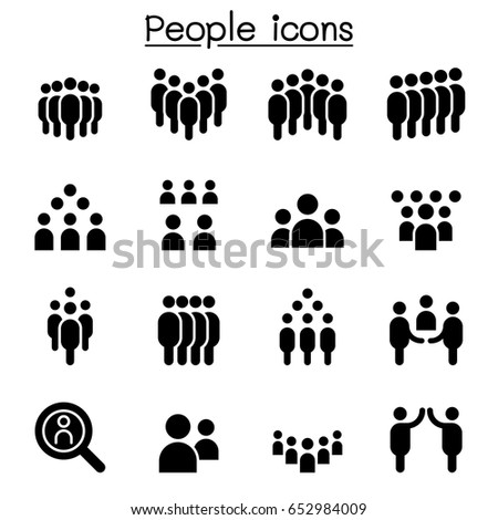 People icon set vector illustration